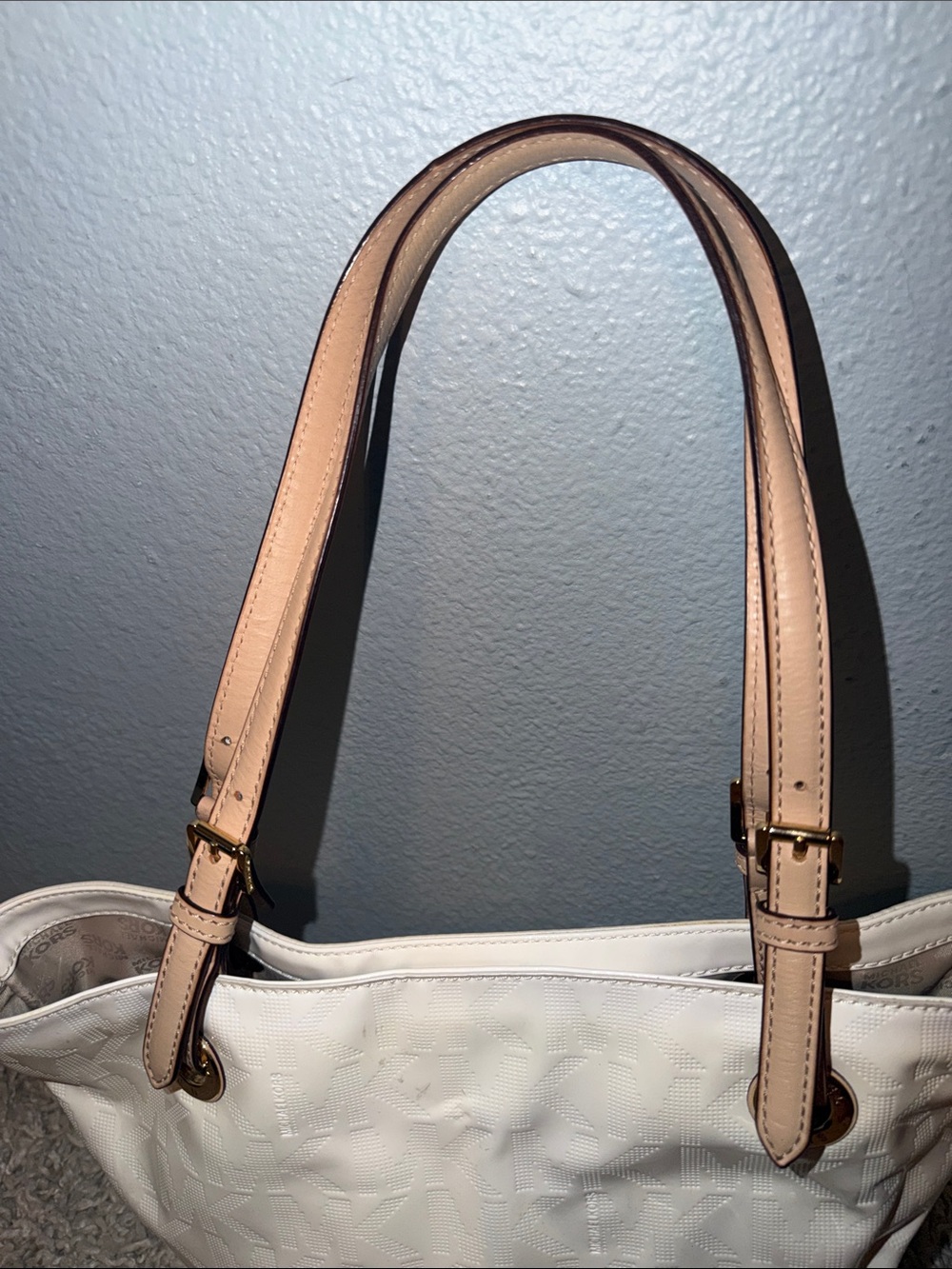 Michael Michael Kors Women’s Tote Bag with Tan Handles - Picture 3 of 12